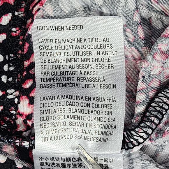 Vintage JM Collection Skirt Womens P/L PETITE Pink Black Pull On A-Line Midi - Picture 5 of 10